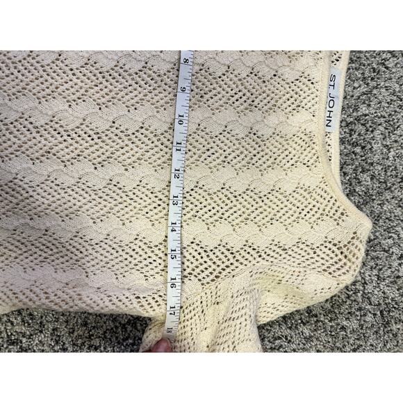 VINTAGE St. John Collection Cream Knit Sweater, Women’s Sz 4, Made in USA Classy - Picture 8 of 11